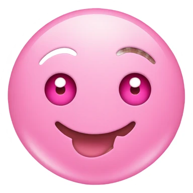 pink smiley face with heart eyes sticker