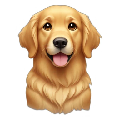 golden retriever cute face sticker