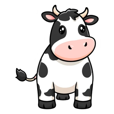 a happy dairy cow sticker