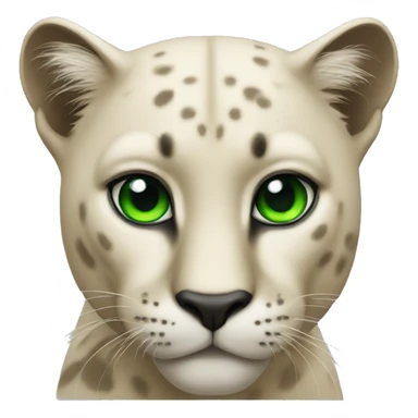 panther with green eyes sticker