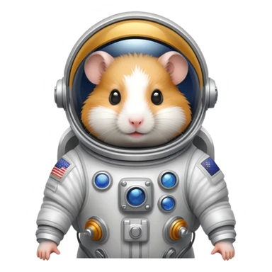 hamster in space suit sticker