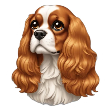 dog Cavalier King Charles Spaniel full height sticker