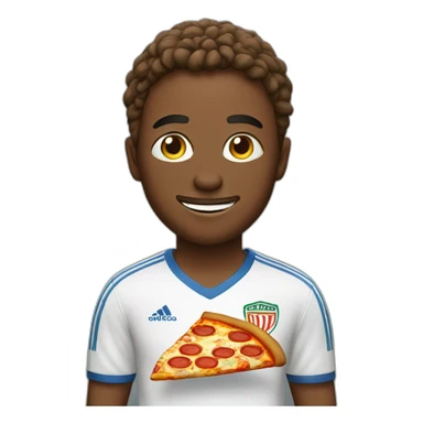soccer player with pizza sticker