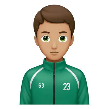 human player number 230 wearing green Squid Game tracksuit sticker