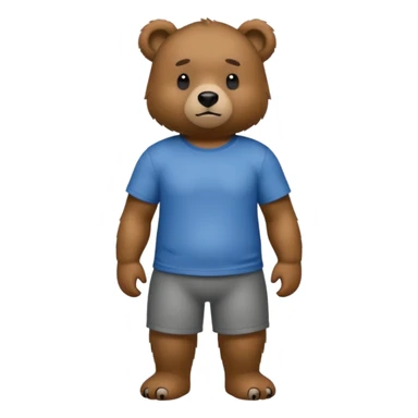 sportman bear with tshirt sticker