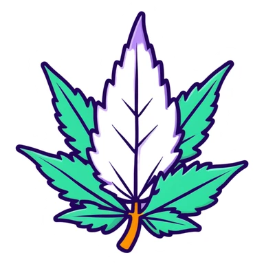 Purple orange cannabis nug sticker