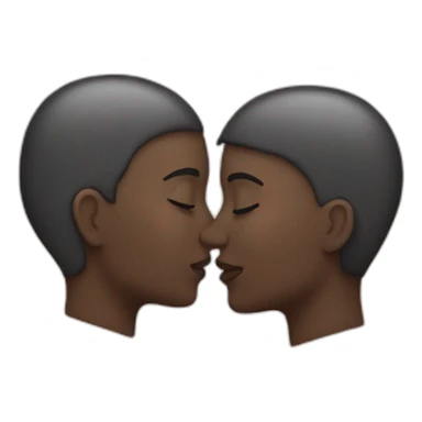 two persons kiss sticker