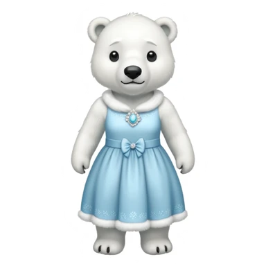Polar bear with a dress  sticker