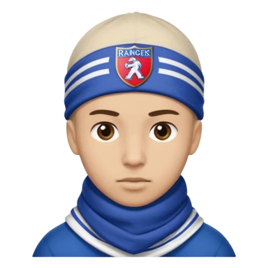Glasgow Eangers football head and scarf head sticker