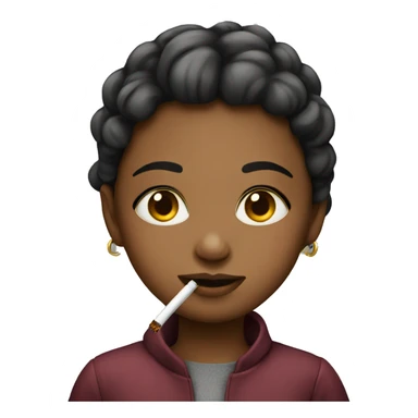 girl with cigarette sticker