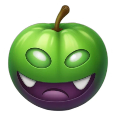 Fruit du démon rond et vert sticker