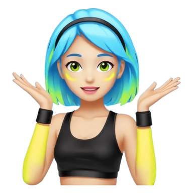 girl at rave sticker