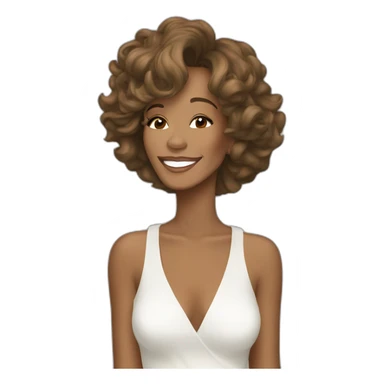 whitney houston sticker