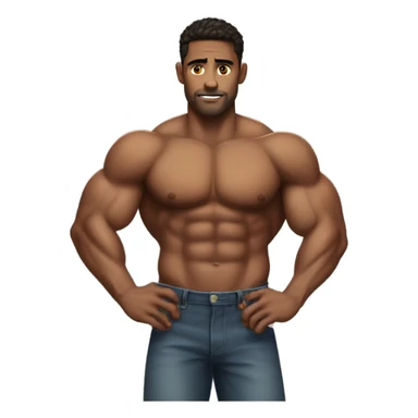 hot guy with huge muscles sticker