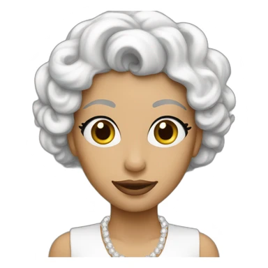 madame holiday white sticker