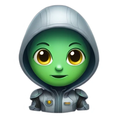 cute alien emoji sticker