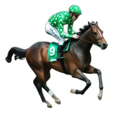 paul townend green polka dot jockey sticker