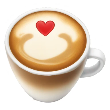 Latte with heart sticker