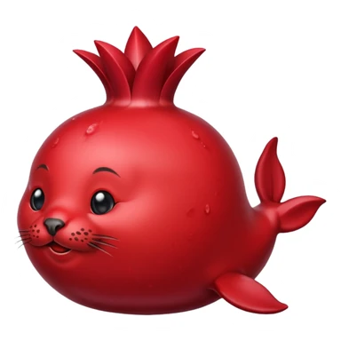 a seal as a pomegranate sticker
