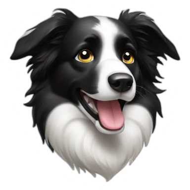 Border Collie black and white sassy sticker