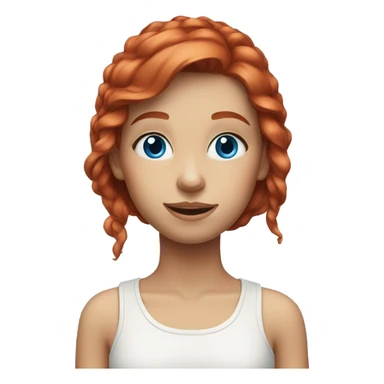 red haired girl with blue eyes sticker