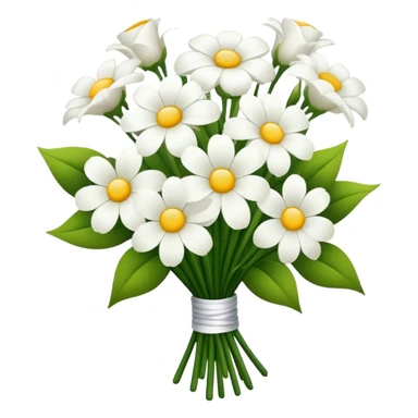 Bouquet of white flowers sticker