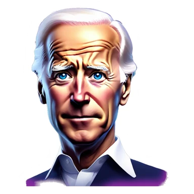 Synthwave Biden in Elsa style, oil paint, epic eyes, intricate lips, exquisite pose, beautiful, desirable, logical sticker