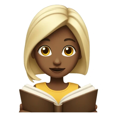 Girl with open book sticker