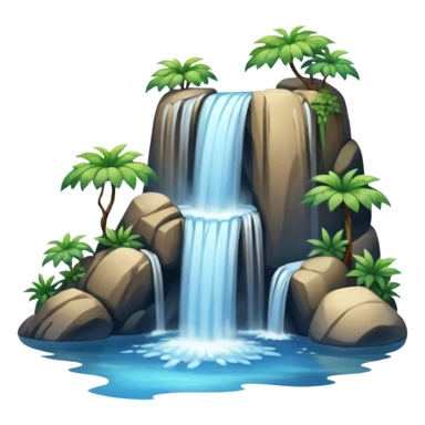 A gorgeous aesthetic waterfall without trees sticker