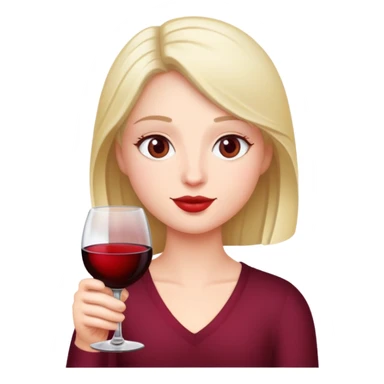 Me drinking a glass of wine sticker