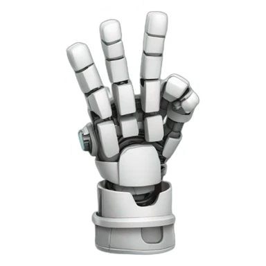 the robot hand gives a thumbs up sticker