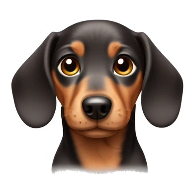 Cute dachshund puppy sticker