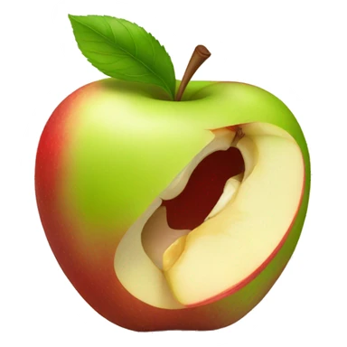 bitten apple sticker