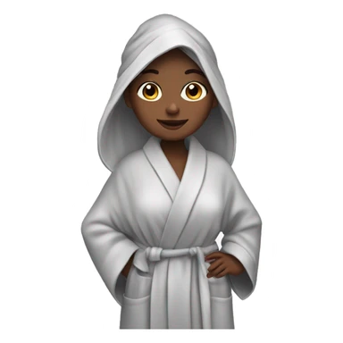 girl in robe after shower  sticker