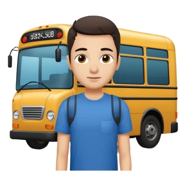 Harshil is leaning on a moving bus 🚌 sticker