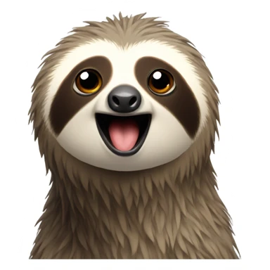 Sloth with shocked open mouth sticker