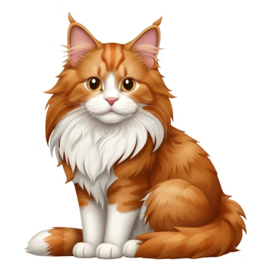 fluffy maine coon cat sticker