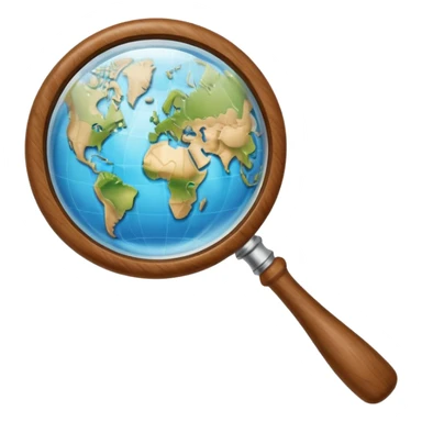 Magnifying glass warping the world inside it sticker