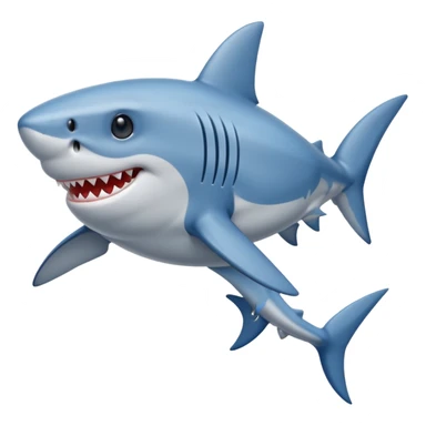 Shark with shoes blue sticker