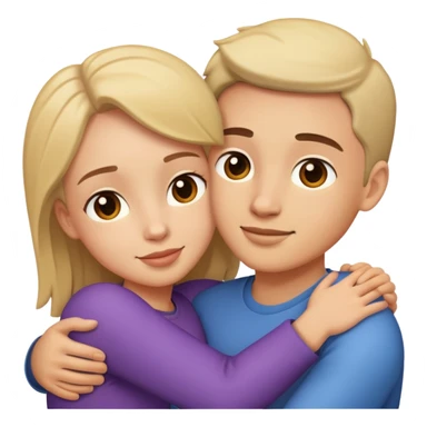 Two people hugging sticker