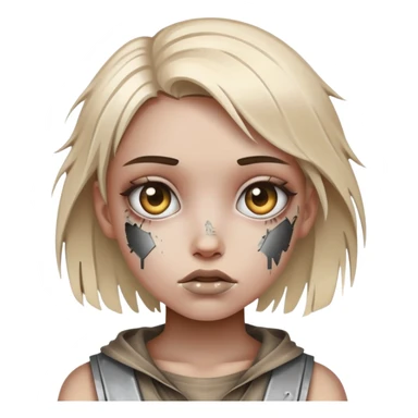 a girl that is made of trash  sticker