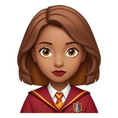 Angelina Johnson in harry potter, wear hogwarts gryfindor uniform sticker