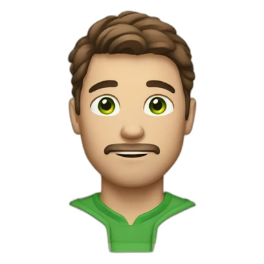 Man with green eyes and brown hair sticker