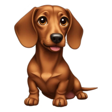 dachshund dog brown sticker