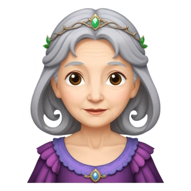 The kind and amiable grandmother in medieval fairy tales sticker