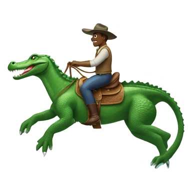 Alligator riding horse sticker