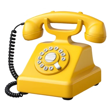 Yellow phone sticker