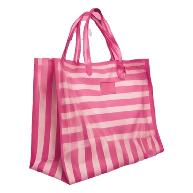 Victoria’s Secret shopping bag pink stripe sticker