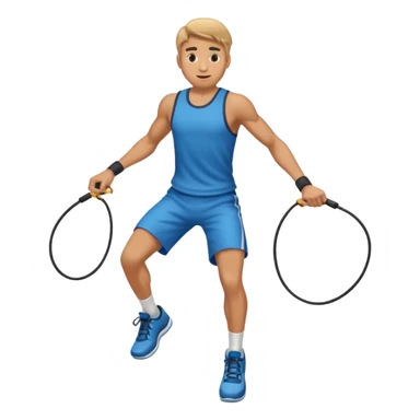 Guy jump roping sticker
