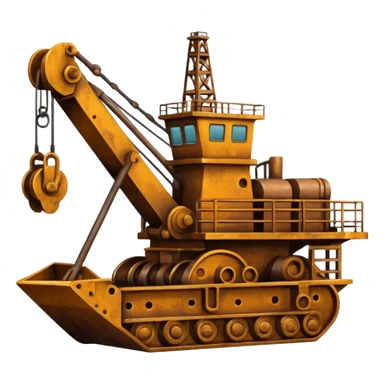 gold mining dredge sticker